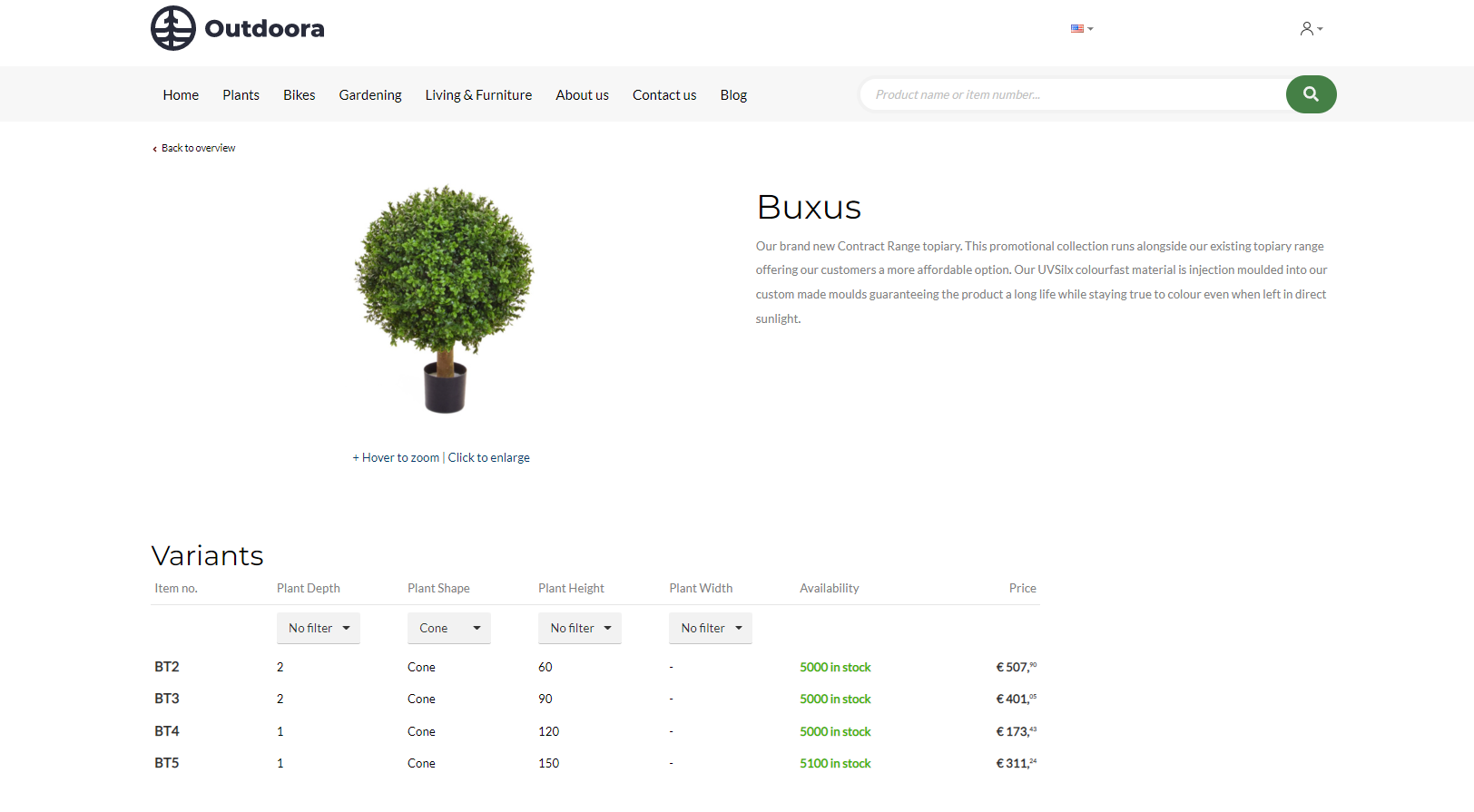 screenshot of Sana Commerce